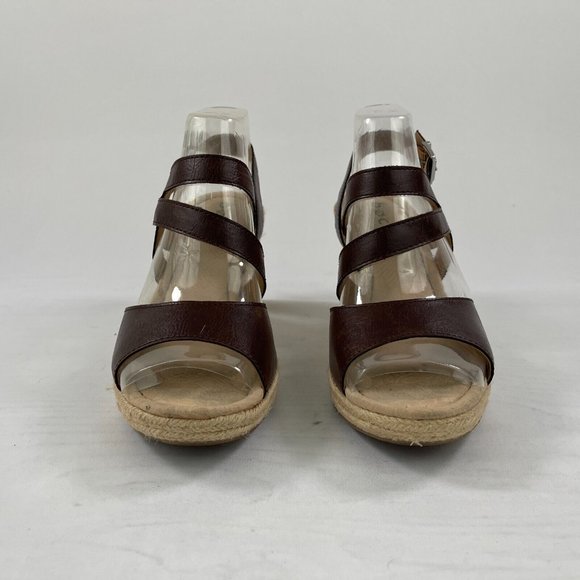 Born Concept B.O.C. Brown Cork Ankle Strap Wedge Comfort Sandals Women's Size 9M - Picture 8 of 12